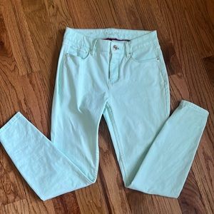 Mint green White House Black Market jeans. Size 2 short